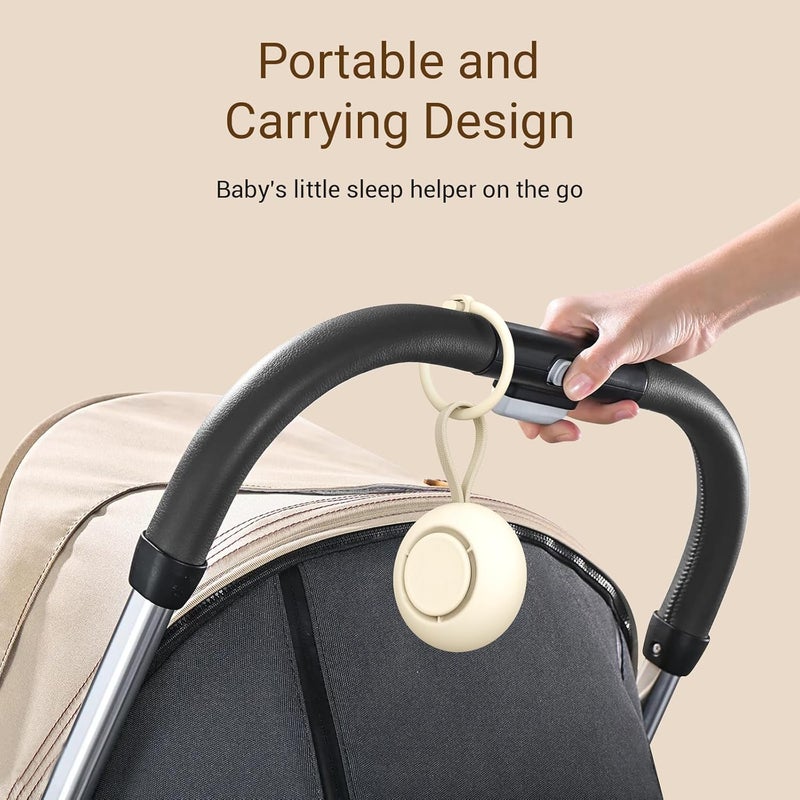 jaroco Portable Baby Sound Machine [White Noise for Babies Kids Adults][Timer Function][12 Soothing Sounds][Sleep Soother] 15 Hours Battery Life, Travel,Registry,Gifts,Shower,Clips on Baby Stroller - Image 5